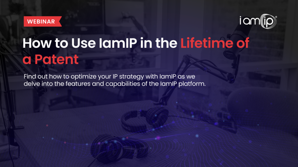 How to use IamIP in the lifetime of a patent banner